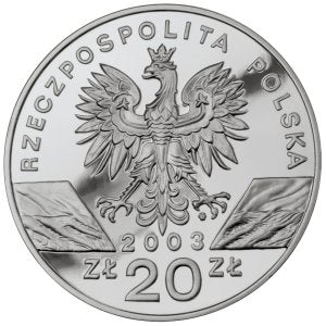 20 zł, Zwierzęta świata - Węgorz europejski (łac. Anguilla anguilla), 2003